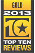 TopTenReviews.com 2013 Gold